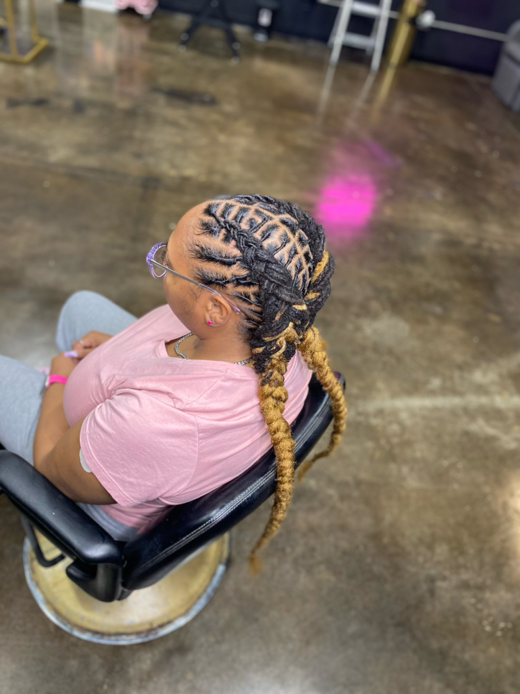 Feedin Braids Over Locs
