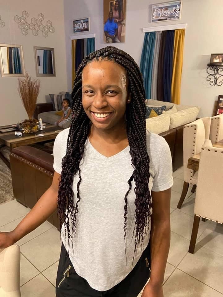 Large Box Braids ( Mid Back Lenght)