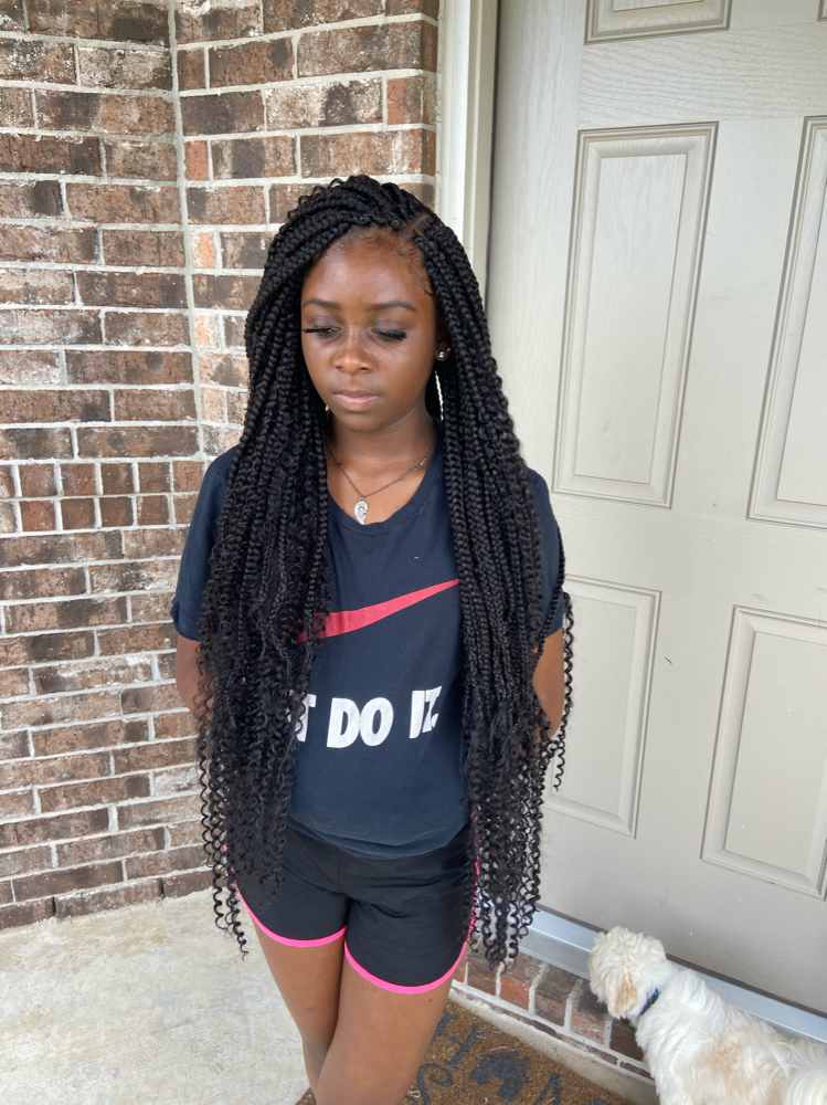 Med Box Braids W/Bohemian Hair