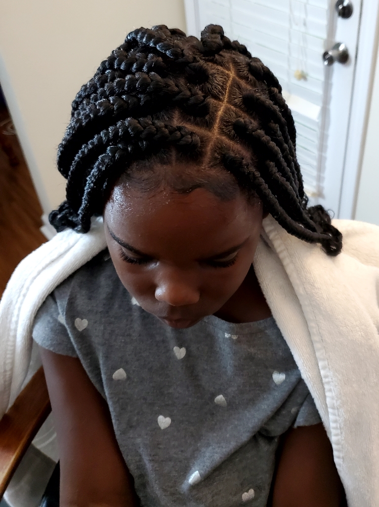 Medium Kids Box Braids 11 yrs under