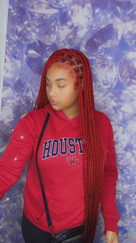 Med Waist Length Knotless Braids