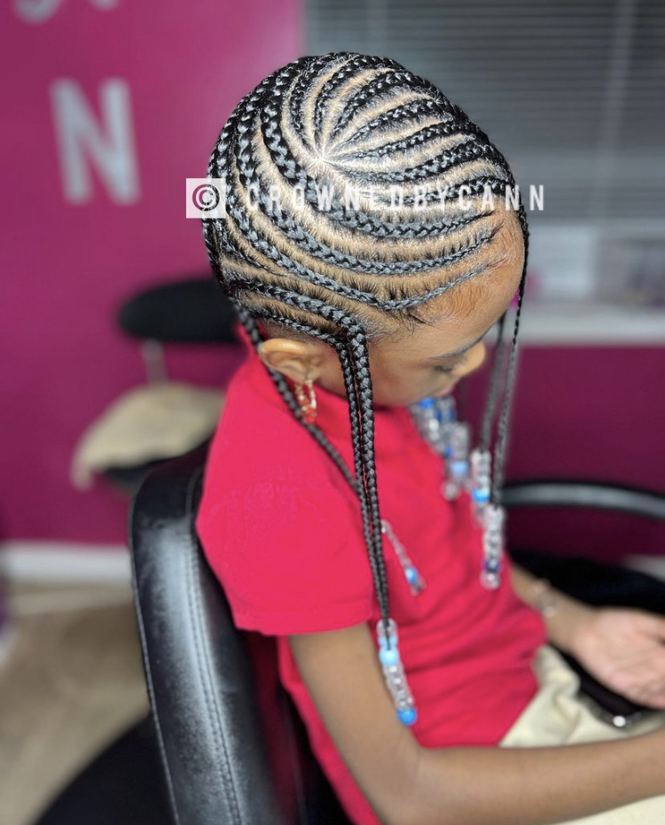 Kids Cornrows/NO HAIR ADDED