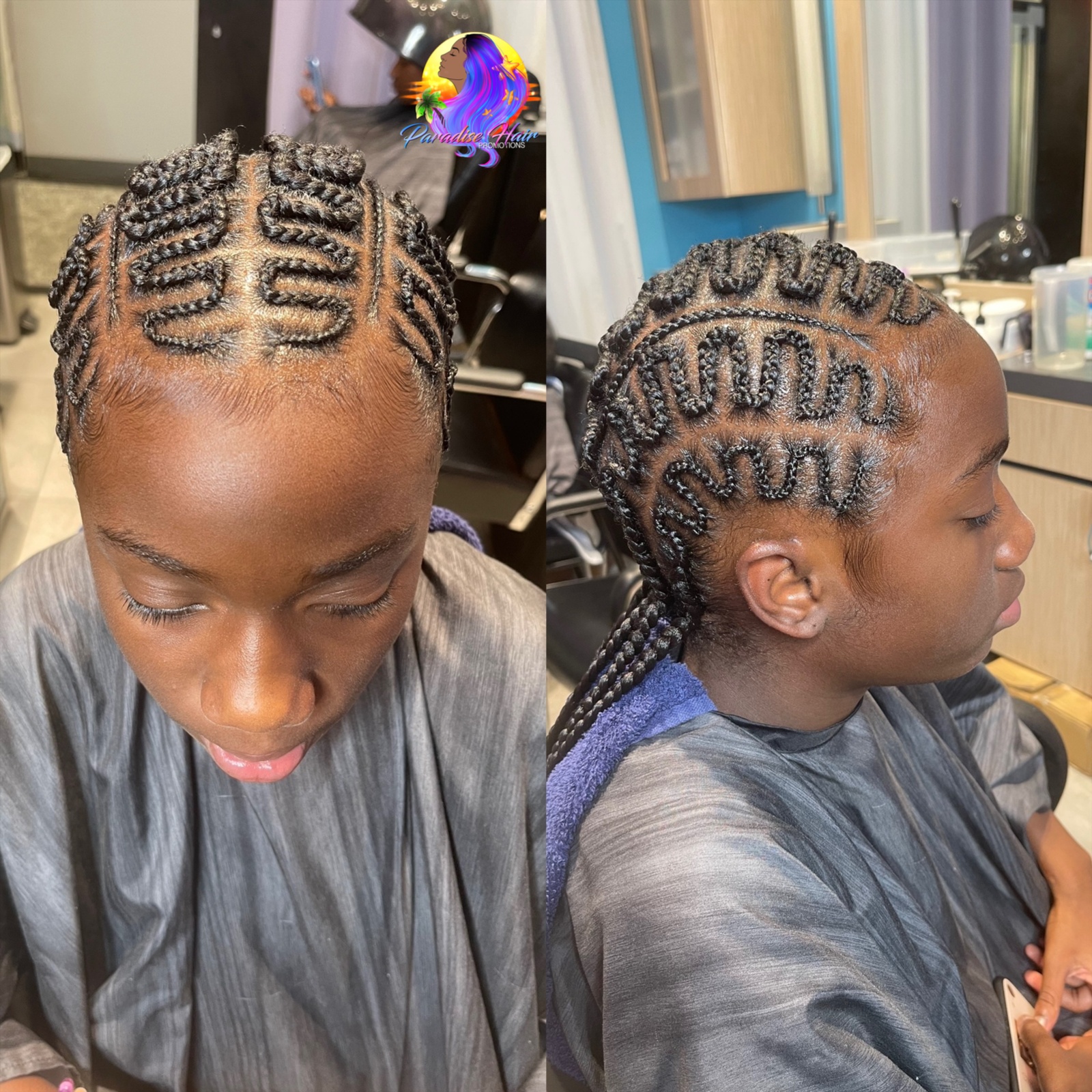 Children’s Zig Zag Braids at Paradise Hair Promotions in Bedford Heights, OH