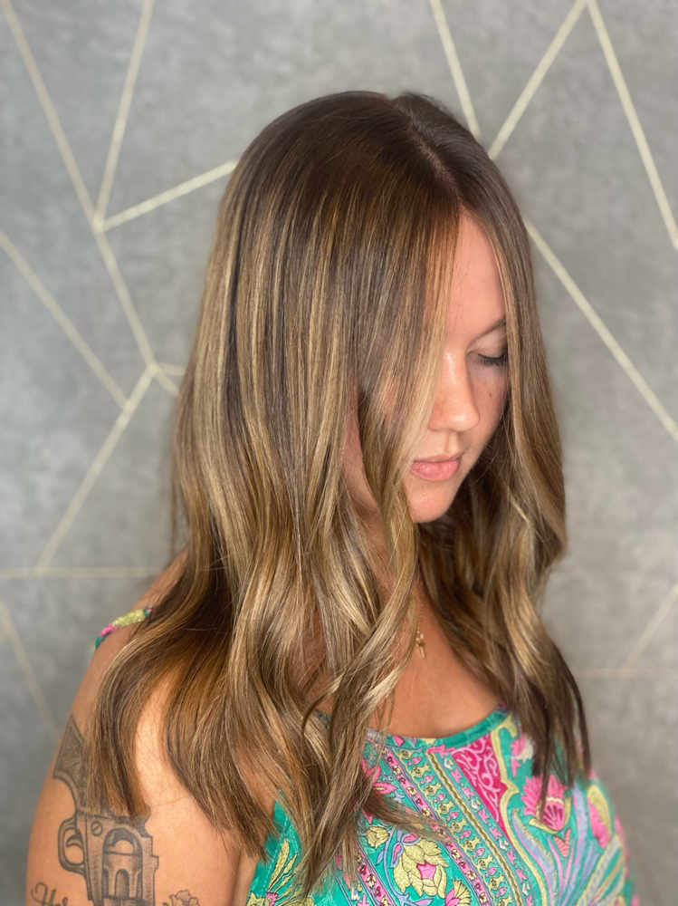 Partial weave + gloss + cut at Color By Kassidy in Temecula, CA