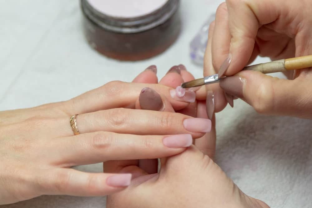 Acrylic Nails With Regular Polish