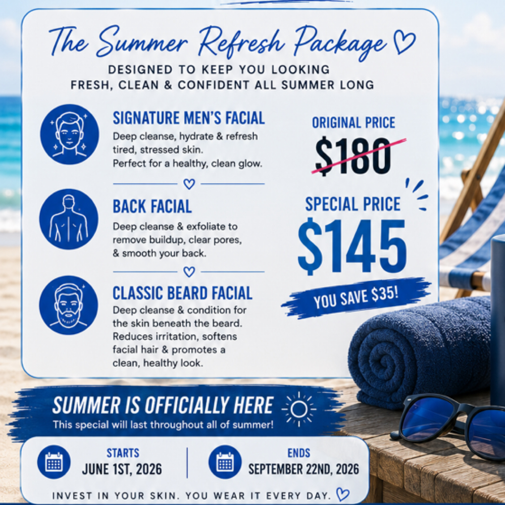 ☀️ Summer Refresh Package (Men) at Anastacia Beauty Lounge in Lake Park, FL