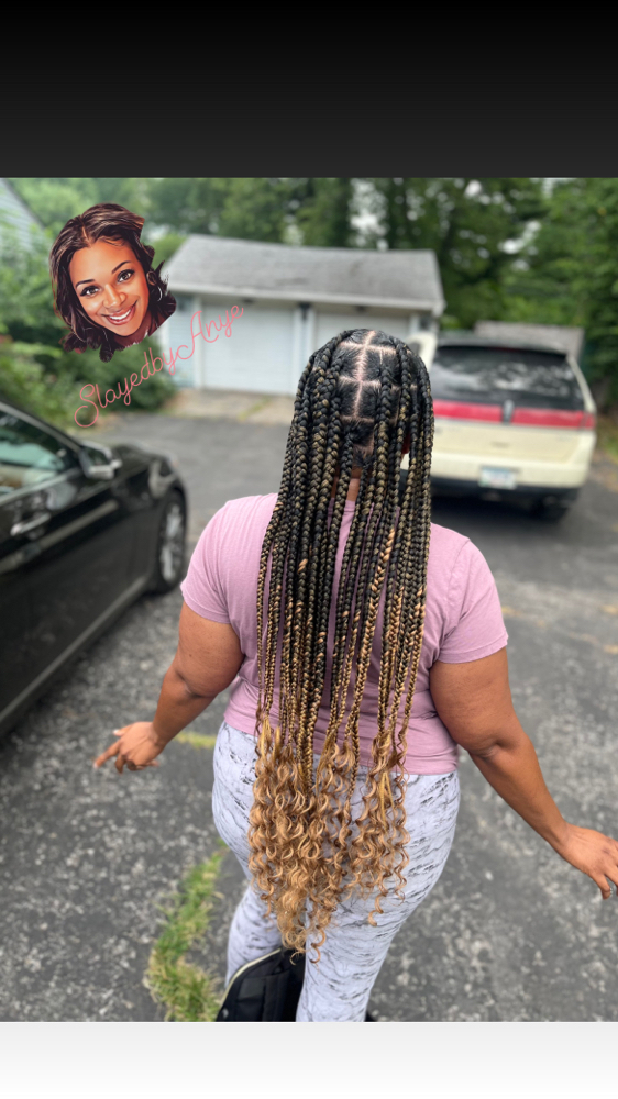 Large Knotless Braids