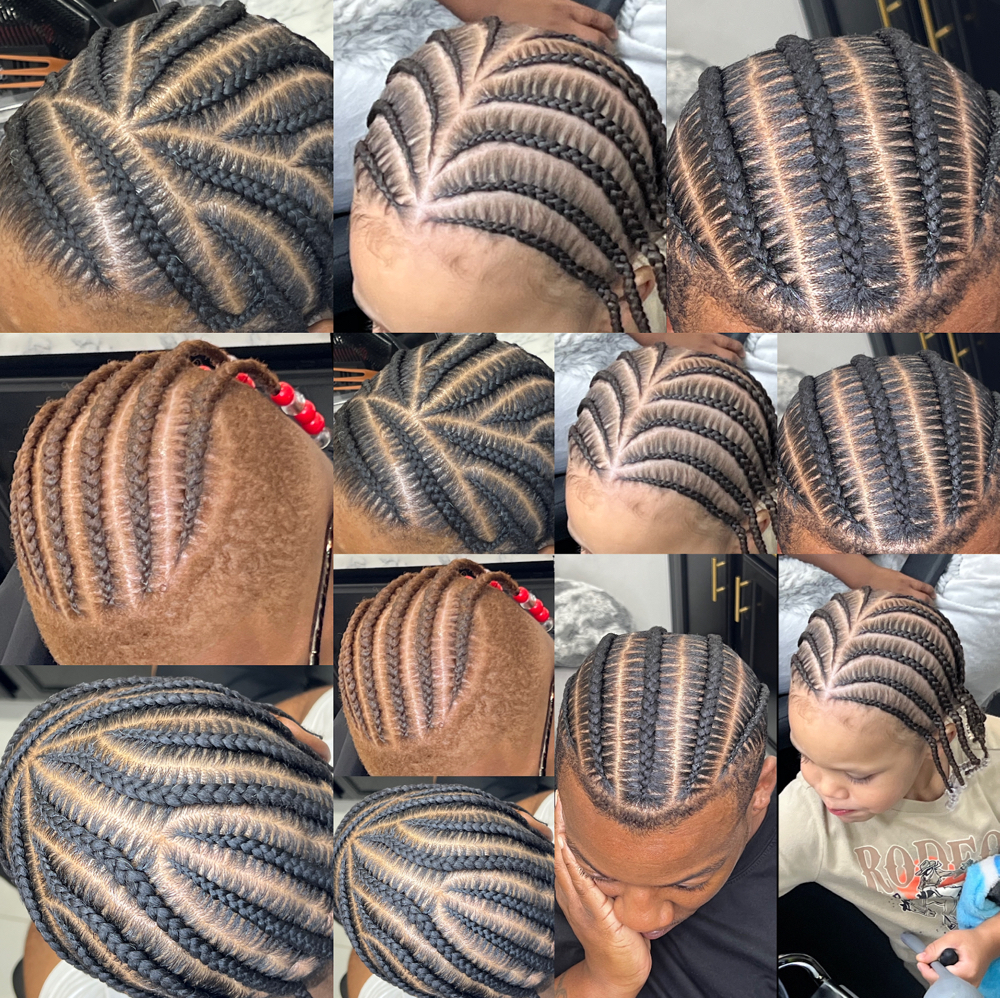 Cornrows/Stitch Braids (No weave)
