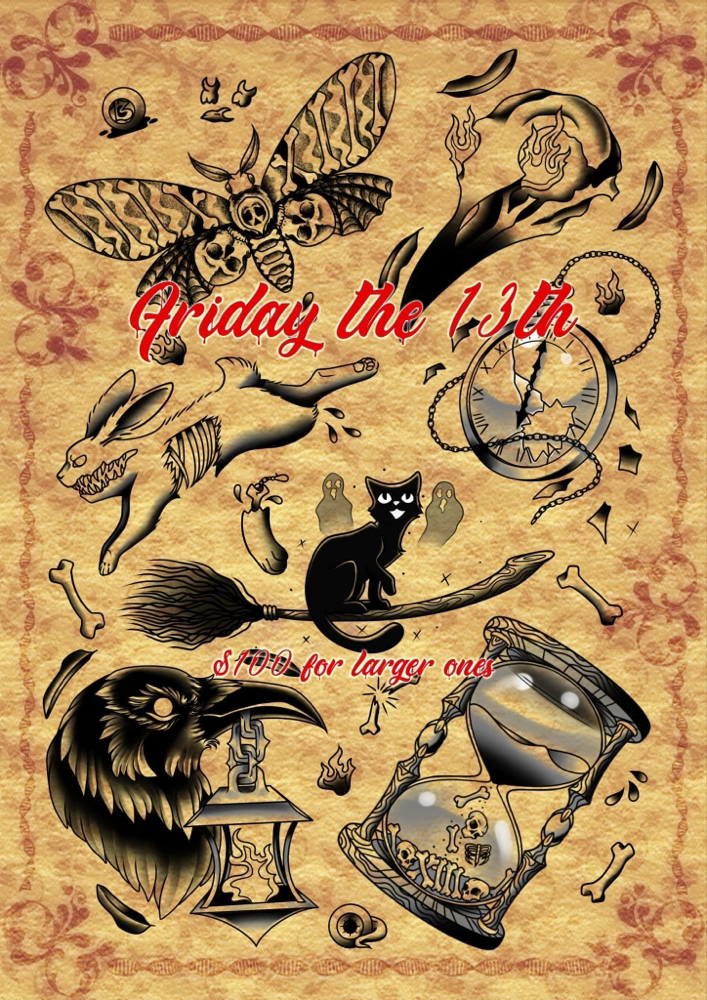 Bigger Friday the 13th Flash at Kor Tattoo Designs in Great Falls, MT