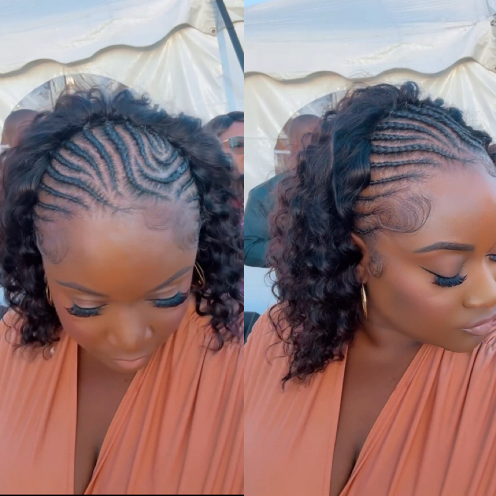 Half Braids/Half Sew-in(Quick Weave at EU*NICE*BEAUTY in Reynoldsburg, OH