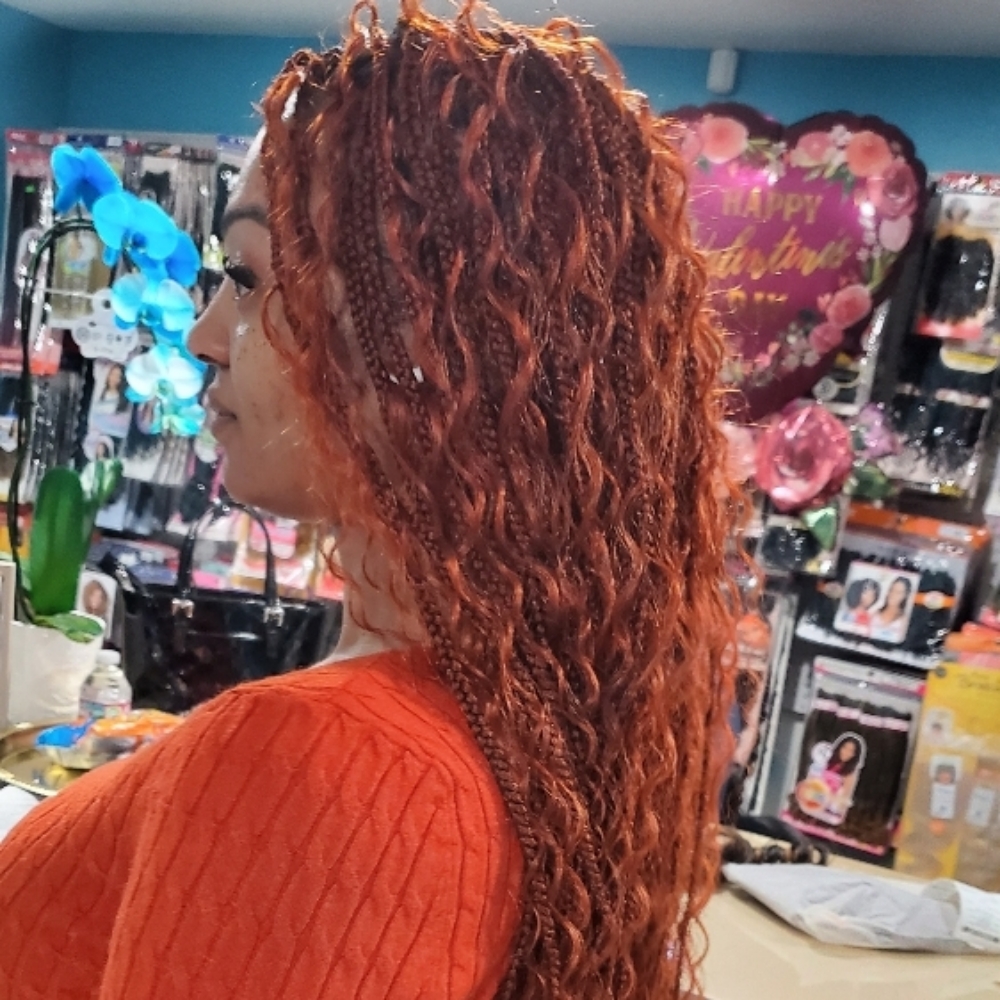 Waist Length Boho at Djina Braiding in Grand Prairie, TX