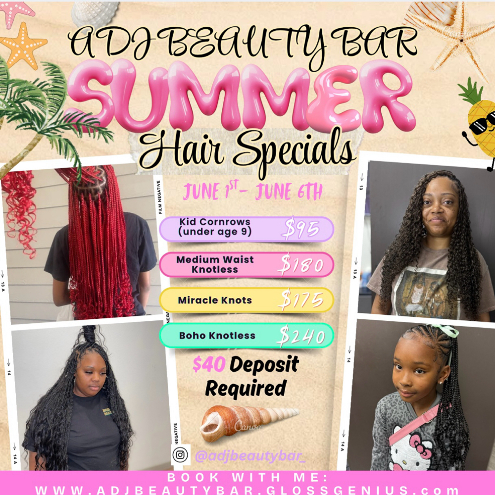 SUMMER SPECIAL at A Daye’s Journei Beauty Bar in DeSoto, TX