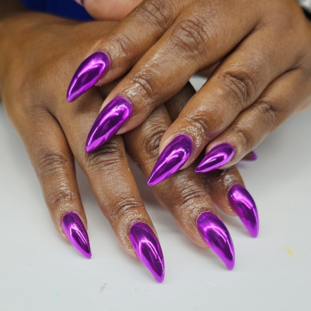 Chrome Nails Full at Glam Nailz by Chloe in San Antonio, TX
