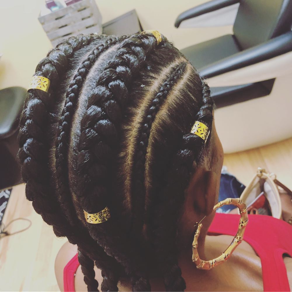 4 Feed In Braids