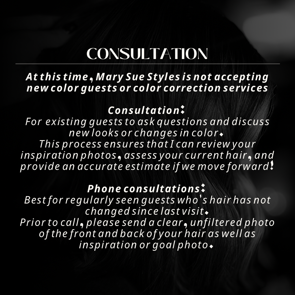 Current Client Color Consultation