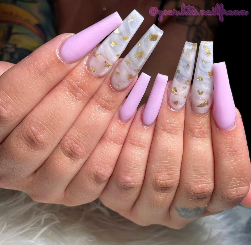 Full Nail Acrylic/Marble Design