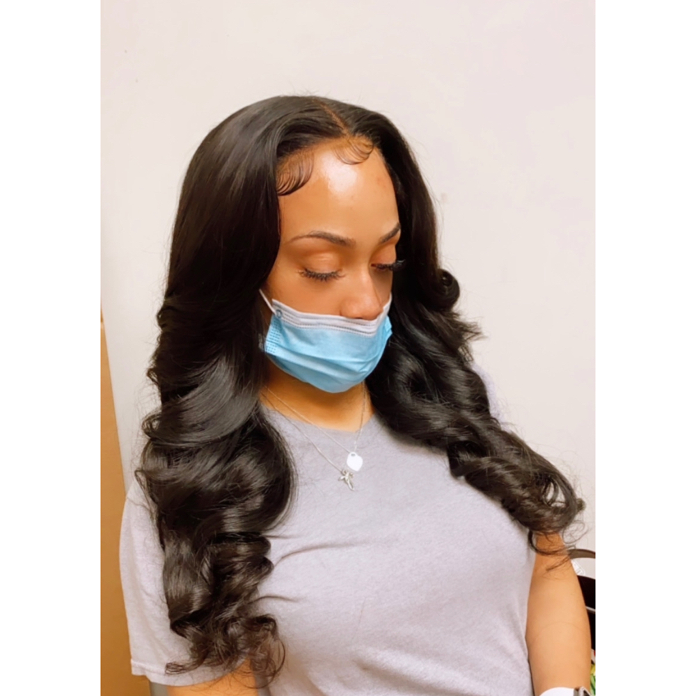 Frontal Method Closure Install at Shamean Beauty in Memphis, TN