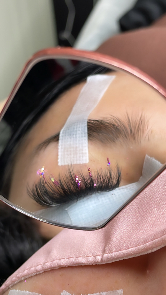 Glitter Eyelash Extensions at Esthetics By Marina in Fort Smith, AR