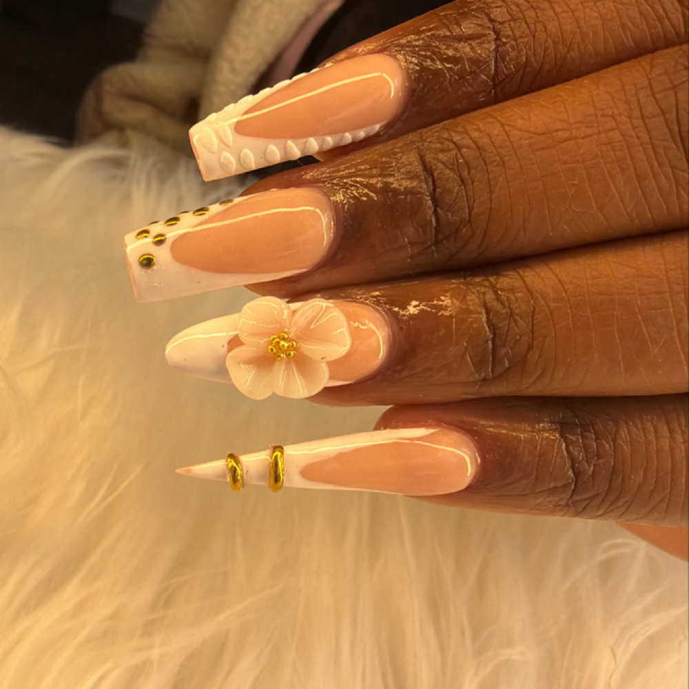 long acrylic set at Alizah’s Hair Salon in Indianapolis, IN