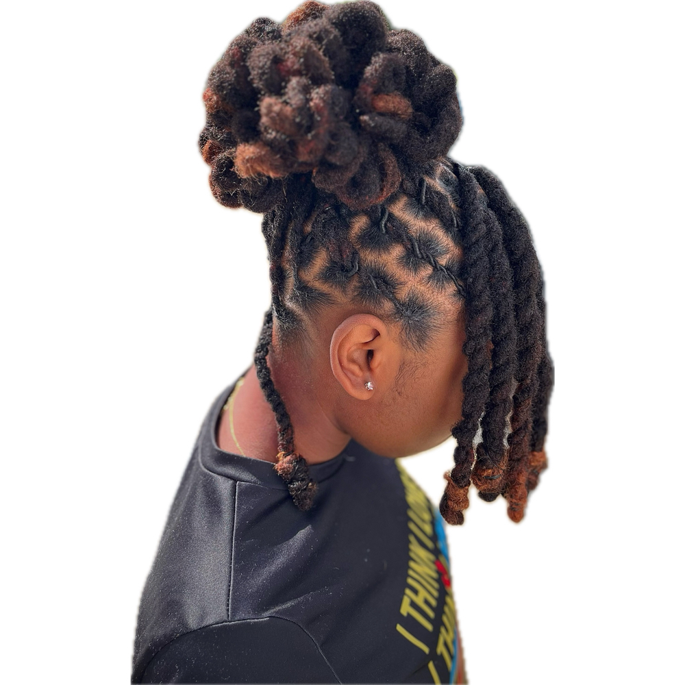 Loc Retwist W/Pedal Buns