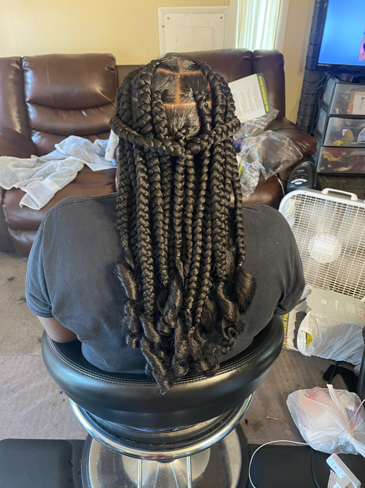 Large Knotless Braids