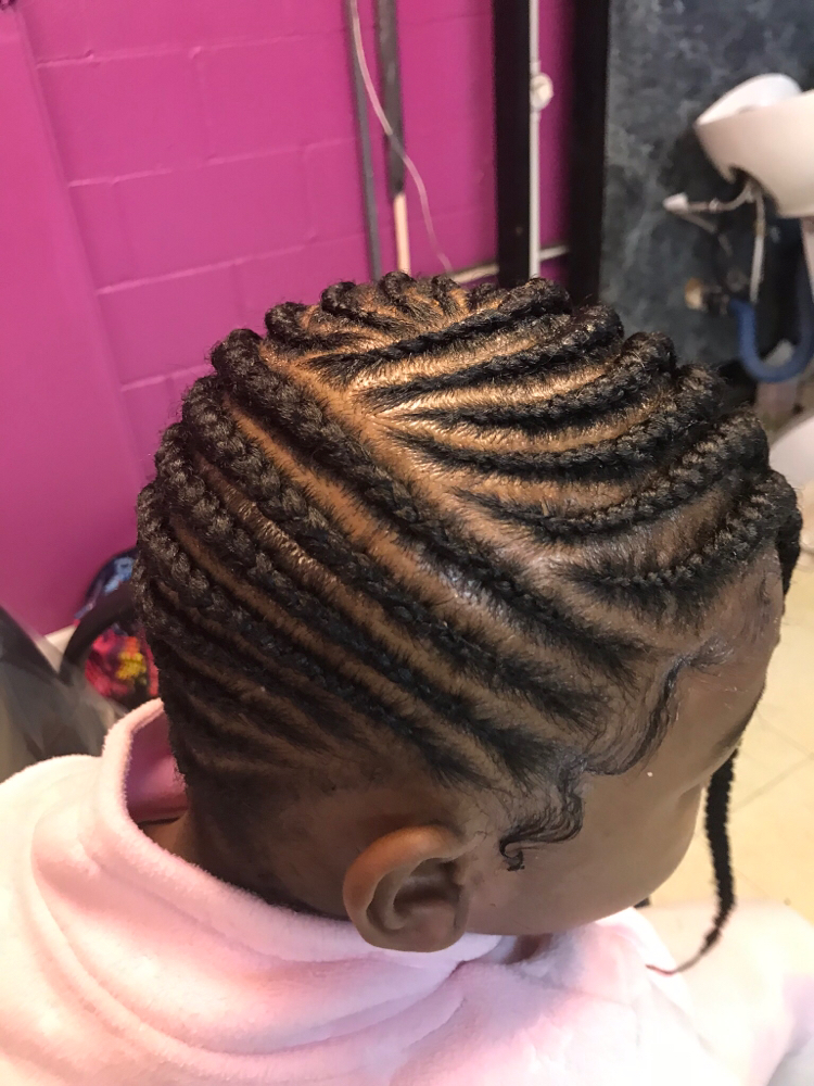 Kids Style W/Weave (small Braids)