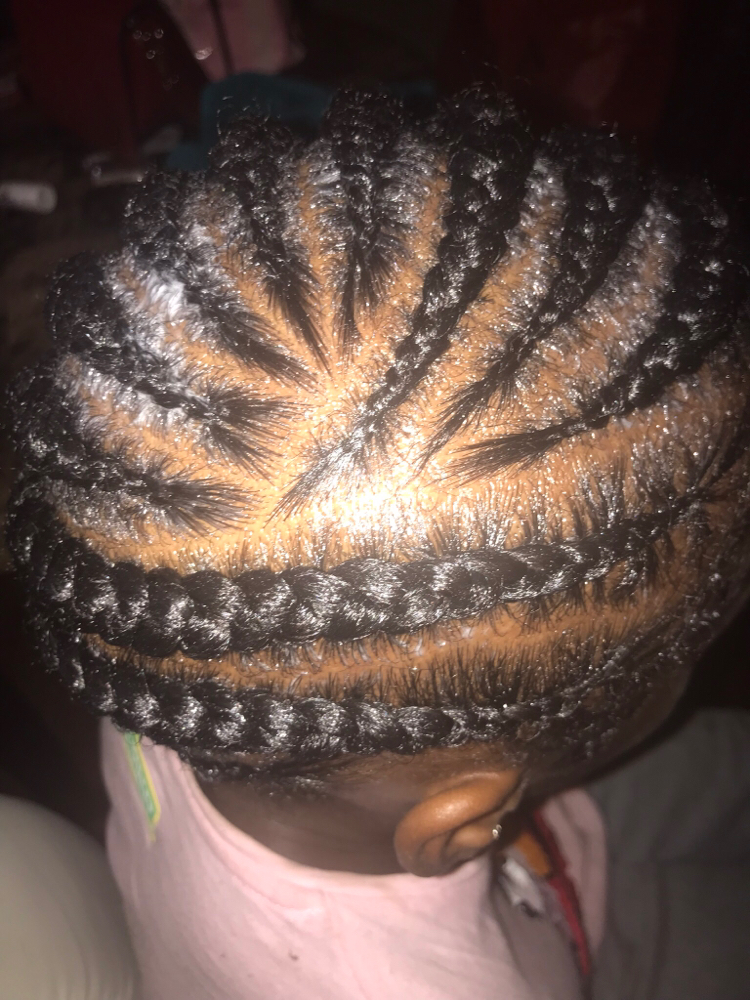 Kids Style W/Weave (Med Braids)