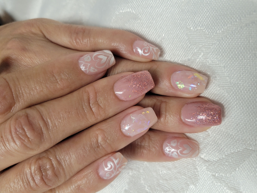 Full Set Sculpted Pink Acrylic