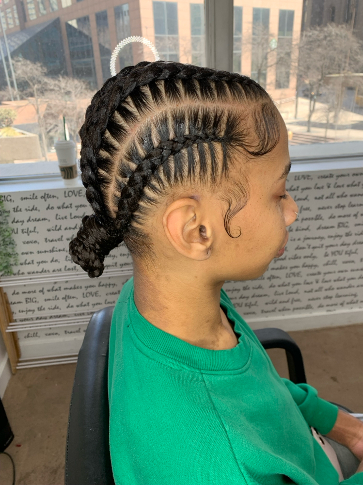 4 Feed-In Braids at HairTechNiquee in Dallas, TX