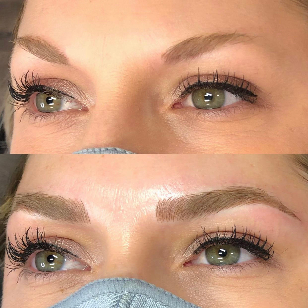 Microblading With Powder Shading