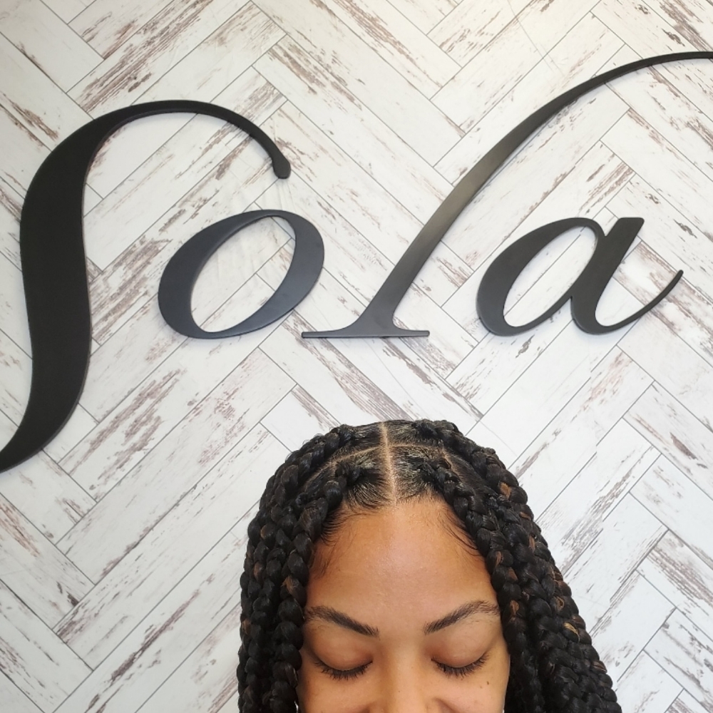 Jumbo Knotless at Josephine's Girls Hair Studio💜🦋 in Houston, TX