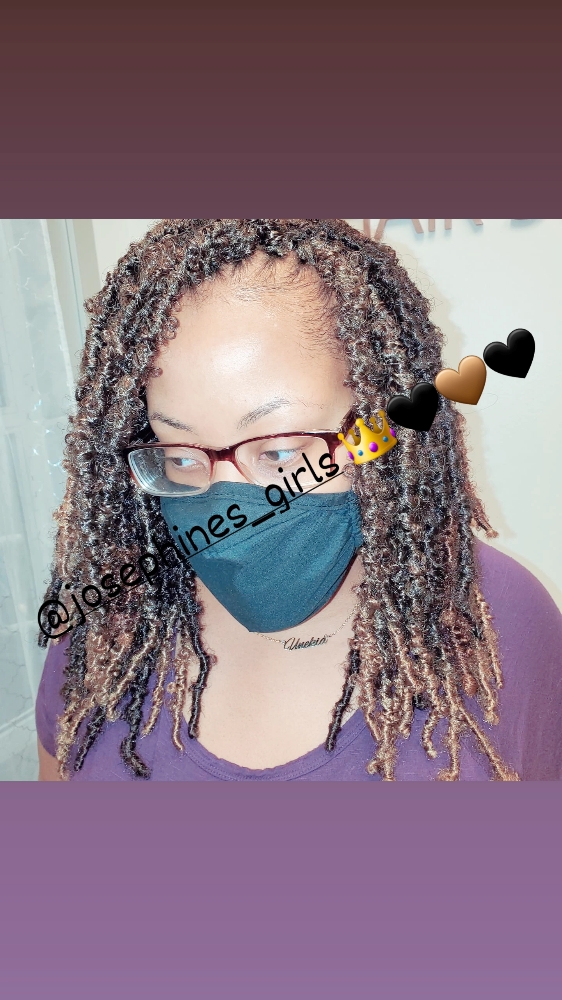 Butterfly Loc CROCHET {shampoo & CO at Josephine's Girls Hair Studio💜🦋 in Houston, TX