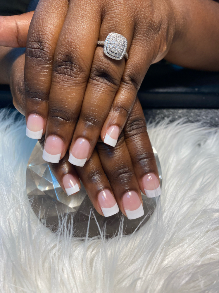 White Tips(acrylic nails Or gel)