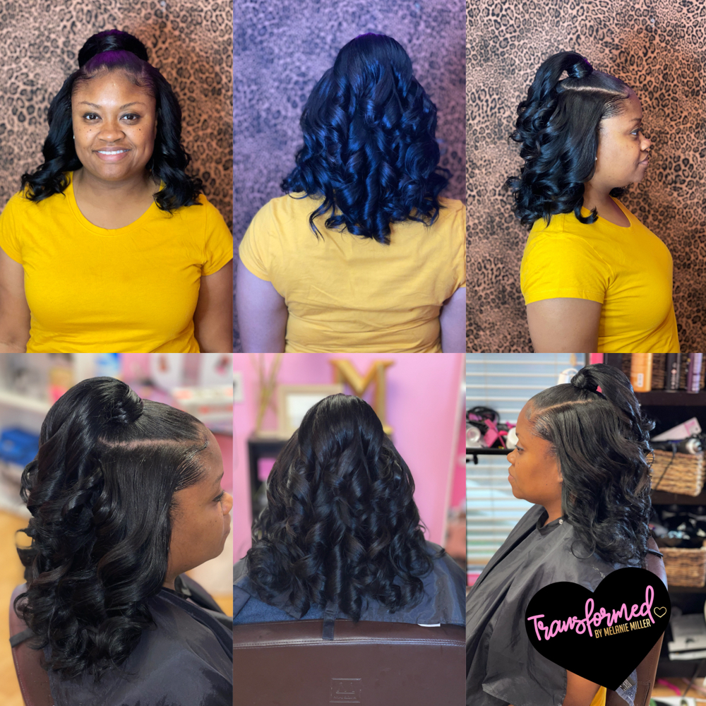 Half Up/half Down Quick Weave