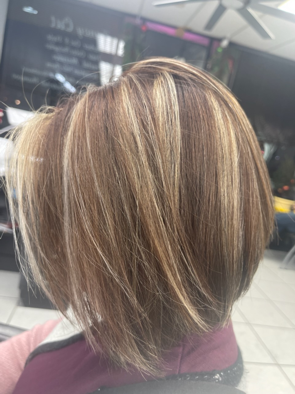 Balayage highlights at Fancy Cuts in Arlington, TX