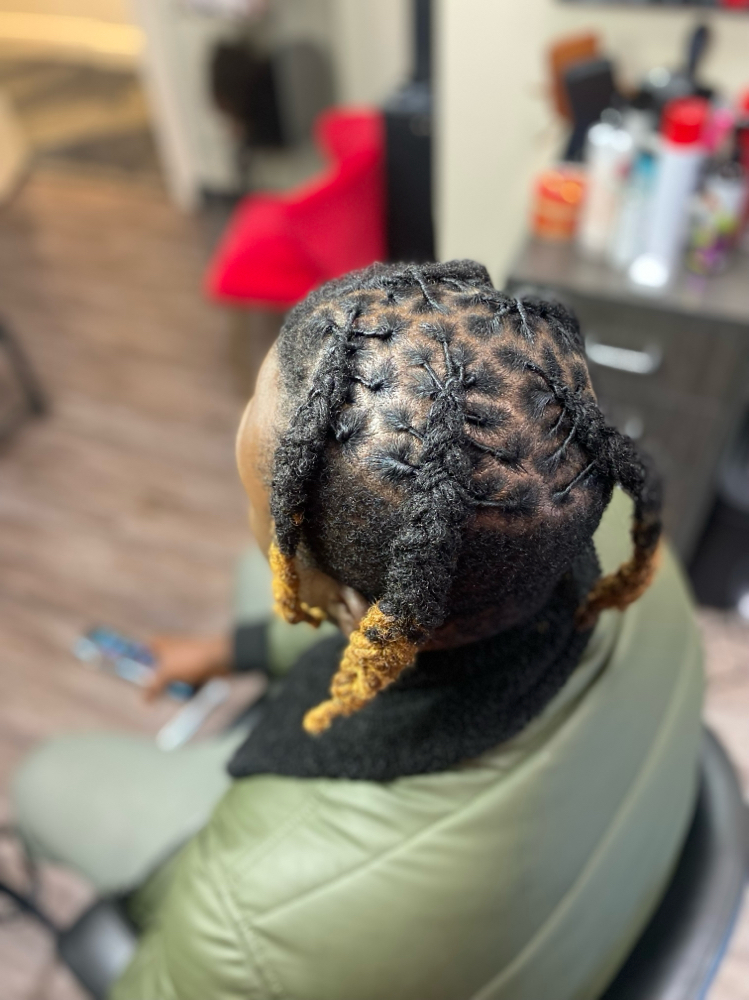 Adults Locs Retwist(half head)