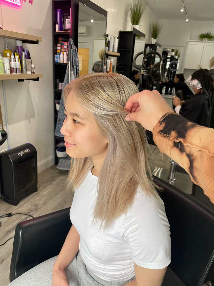 Bleach & Tone Allover Medium Hair