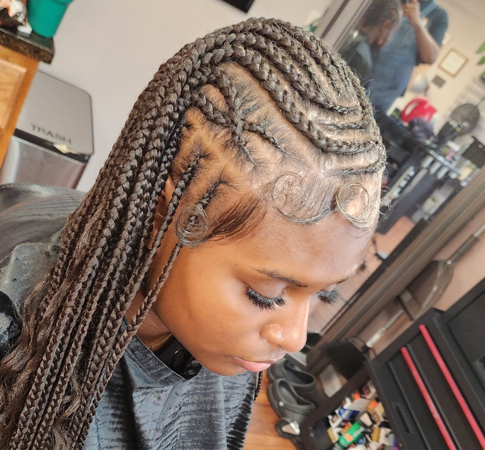 Feed-in Braids at Hair by Twan Walker @Chic Boutique Columbia, Tn in Columbia, TN