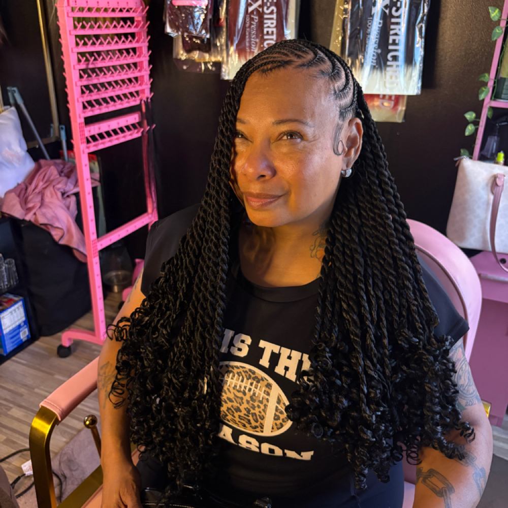 Lemonade Braids + knotless Or Twist at TheRaiSlayzExperience in Houston, TX