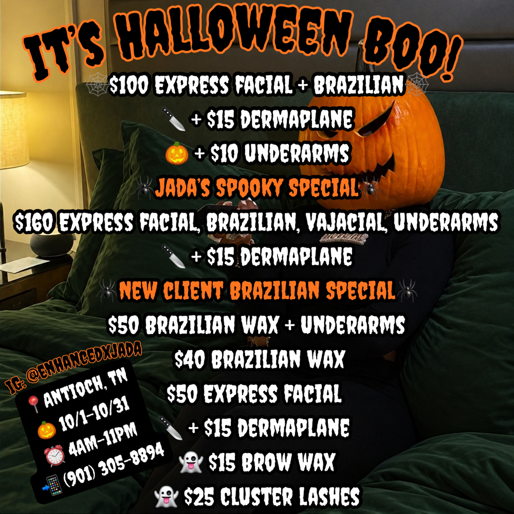 𝐈𝐓’𝐒 𝐇𝐀𝐋𝐋𝐎𝐖𝐄𝐄𝐍 𝐁𝐎𝐎🎃 at Enhanced by Jada in Antioch, TN