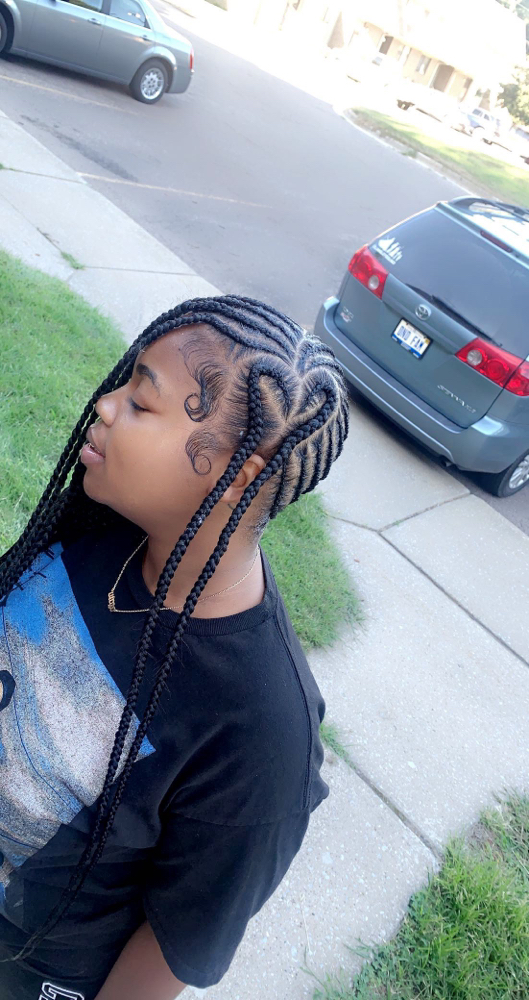 Heart Design Medium Lemonade Braids