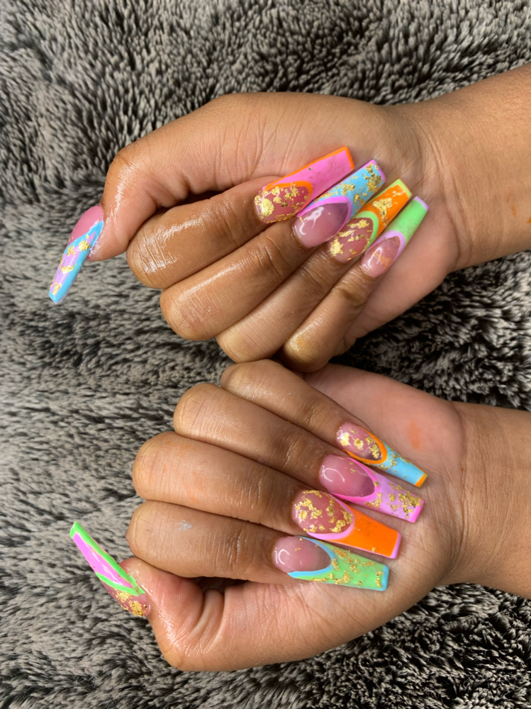 Gold Foil on all nails