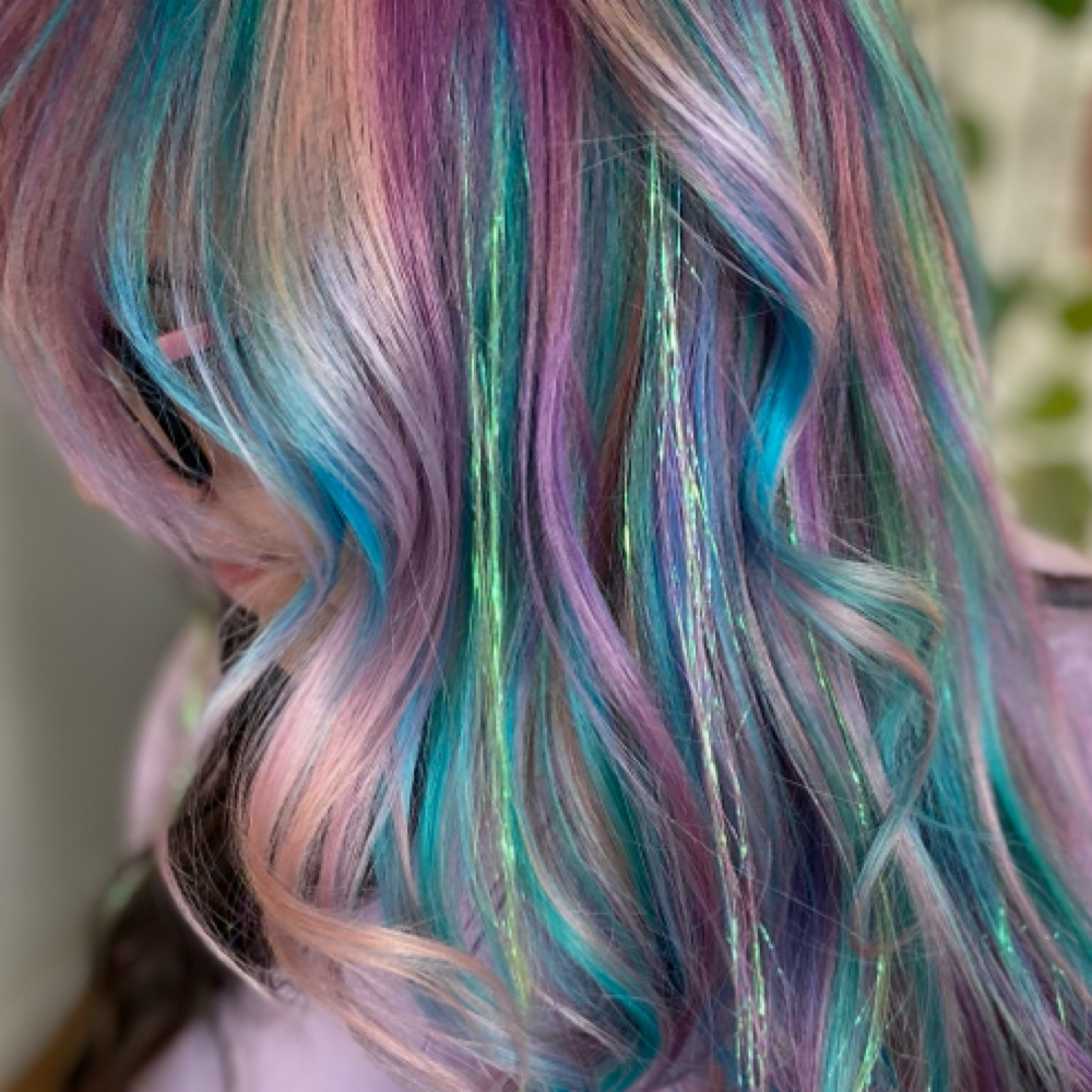 Hair Tinsel at Nine Lives Studio in Knoxville, TN