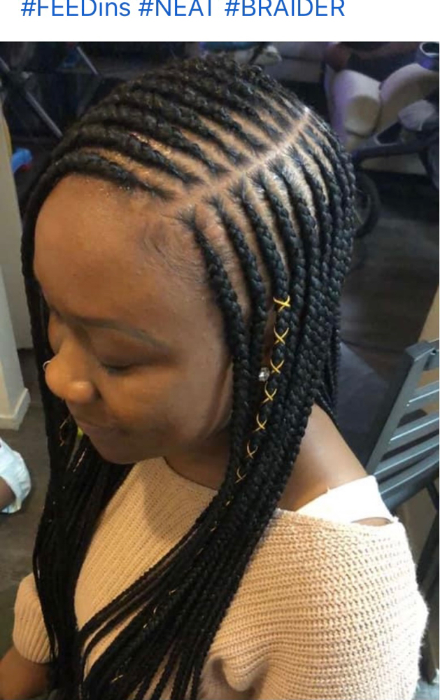 2 1/2 Layer Tribal Braids at Drea’s hair design in Oakland, CA
