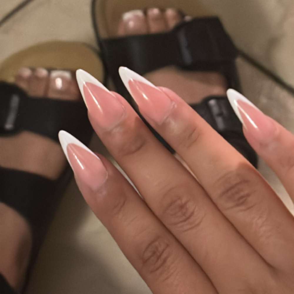 French Nails With Toes at Barbied by bryy in Donna, TX