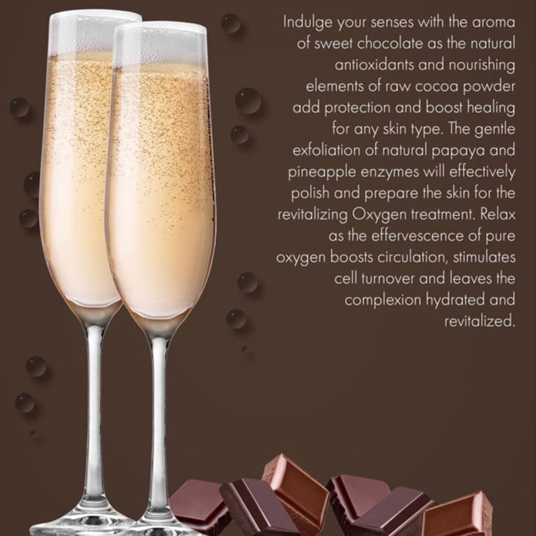 Chocolate & Champagne Facial at lillyrosebeauty in Murrieta, CA