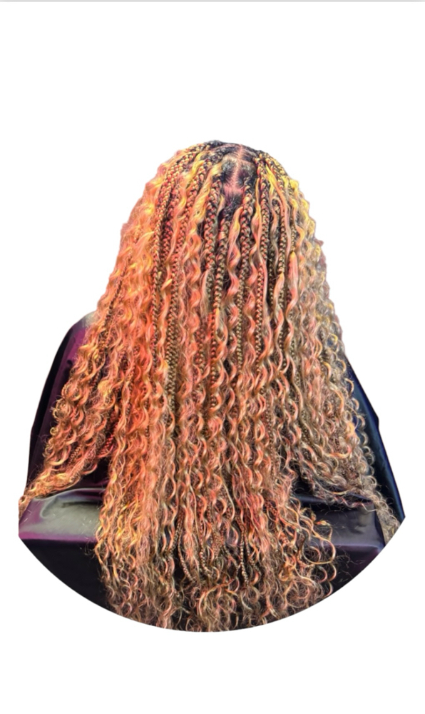 Bohemian Raw Hair Knotless Braids