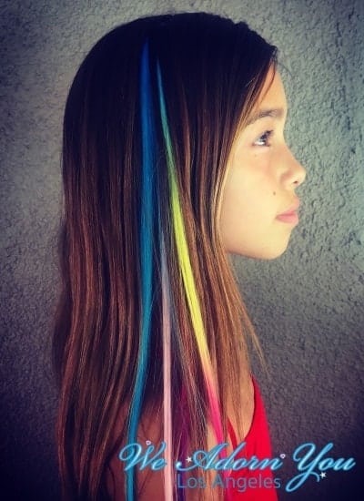 Colored hair extension