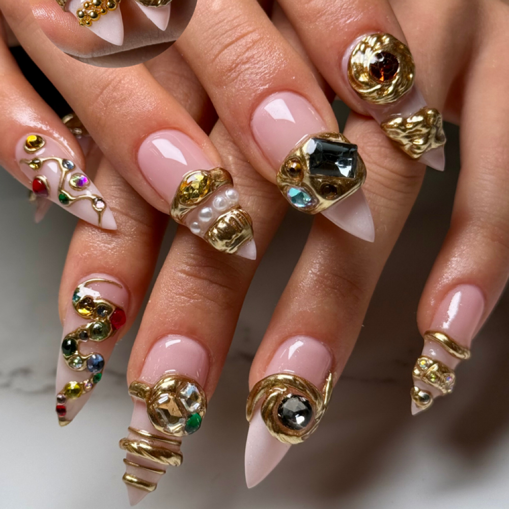 Hand Sculpted Jewlrey Set at Juniper Beauty in Denver, CO