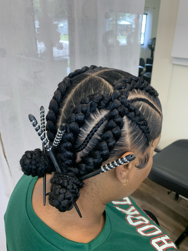 4 Feed-In Braids